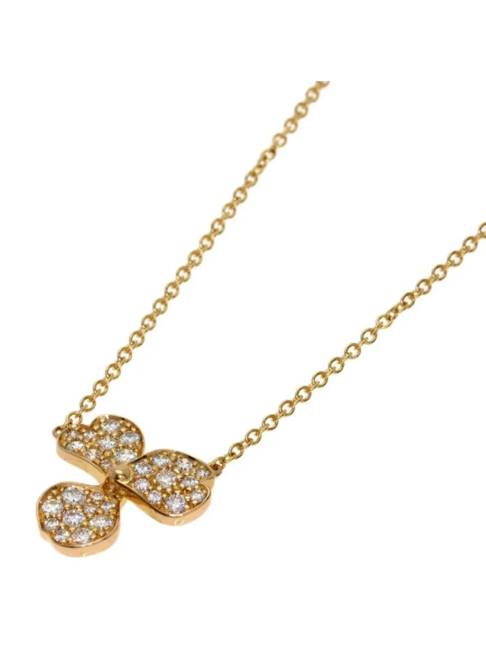 Tiffany & Co Paper Flower Diamond Necklace 18k PG